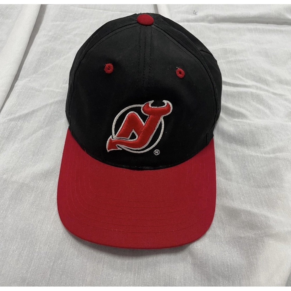 Vintage Y2K New Jersey Devils Snapback Hat NHL Hockey FOX - Adult Size